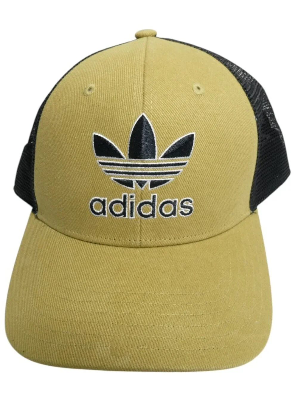 Adidas Men's Originals Icon 2.0 Trucker Cap Hat Sand‎ Beige Black White OSFA NWT